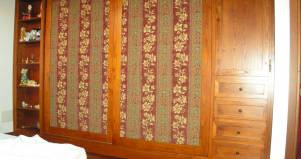 Armadio legno ante stoffa 1 design esclusivo